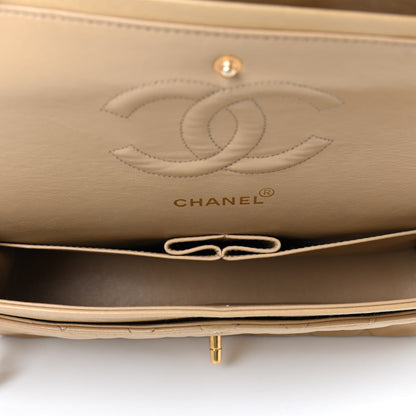 Chanel Lambskin Quilted Medium Double Flap Beige 4 of 4