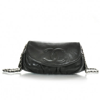 Chanel Lambskin Half Moon Wallet On Chain Bag Black 1 of 11