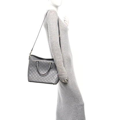 Gucci Guccissima Linea A Foldover Tote Storm Grey 2 of 10