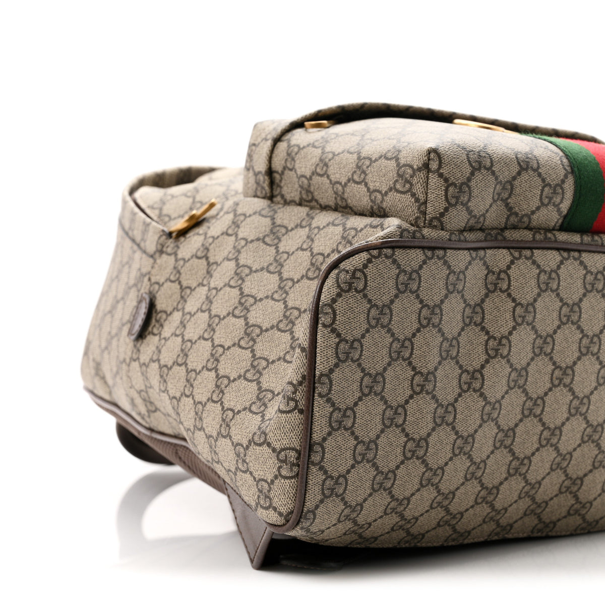 GG Supreme Monogram Medium Ophidia Backpack Brown