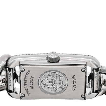 Hermes Stainless Steel Diamond Bezel Mother of Pearl 17mm Nantucket Quartz Watch 4 of 5