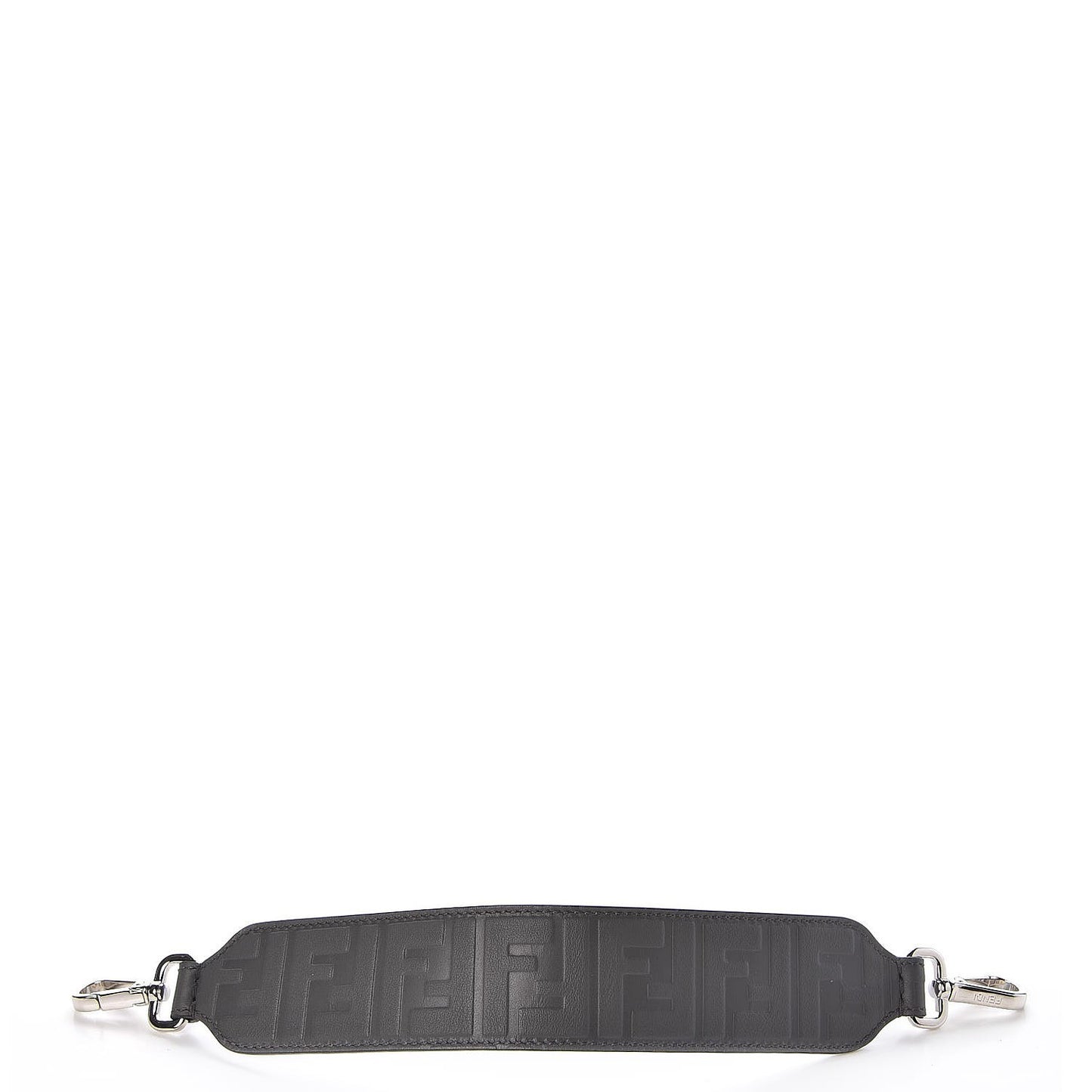 Calfskin FF Embossed Mini Strap You Grey