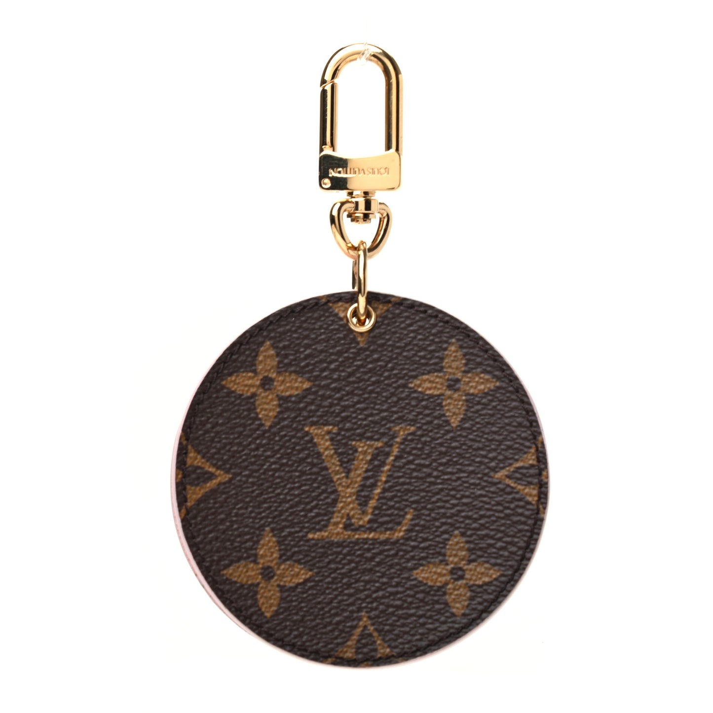 Monogram LV Mirror Bag Charm Key Holder Rose Ballerine