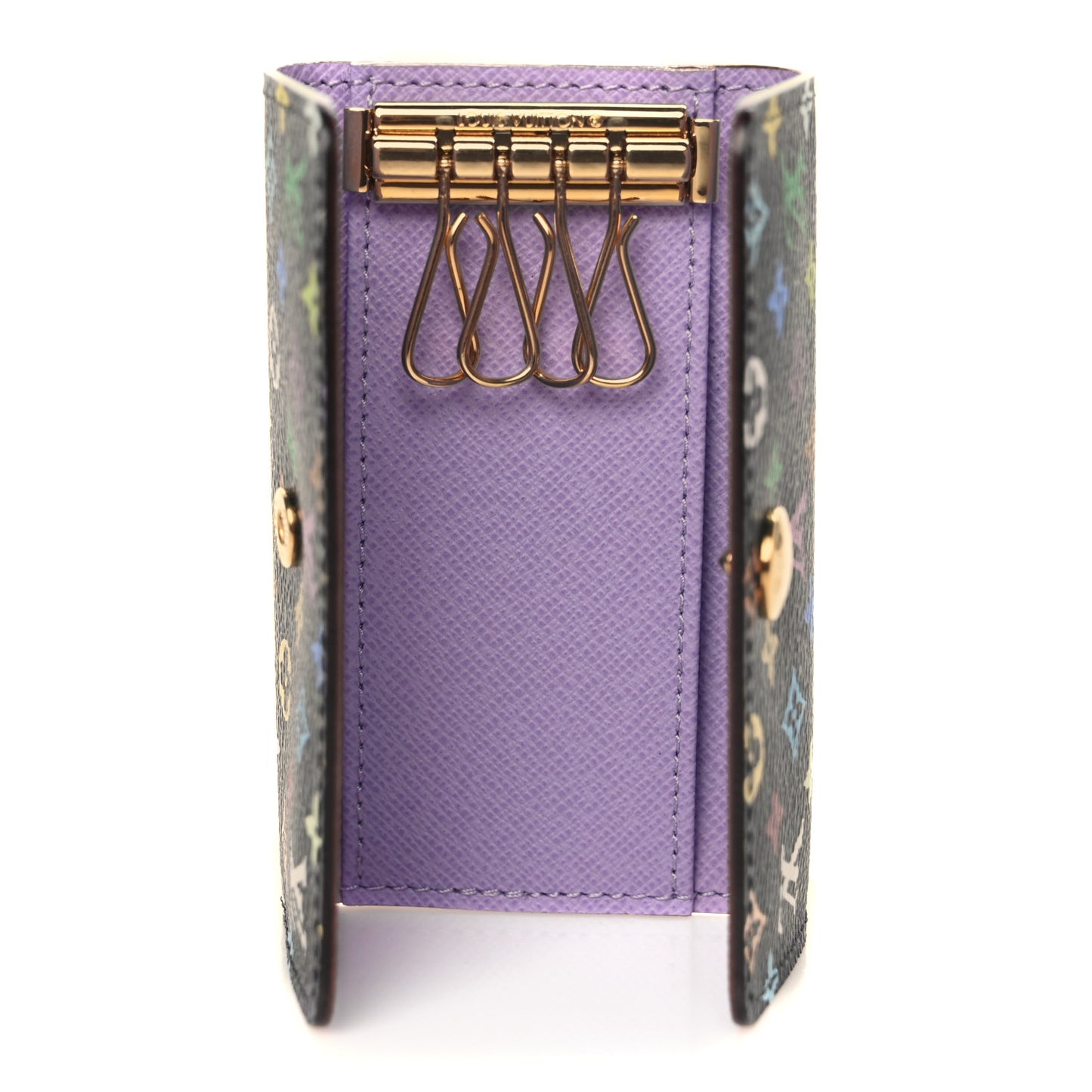 Monogram Multicolor Multicles 4 Key Holder Black Violet