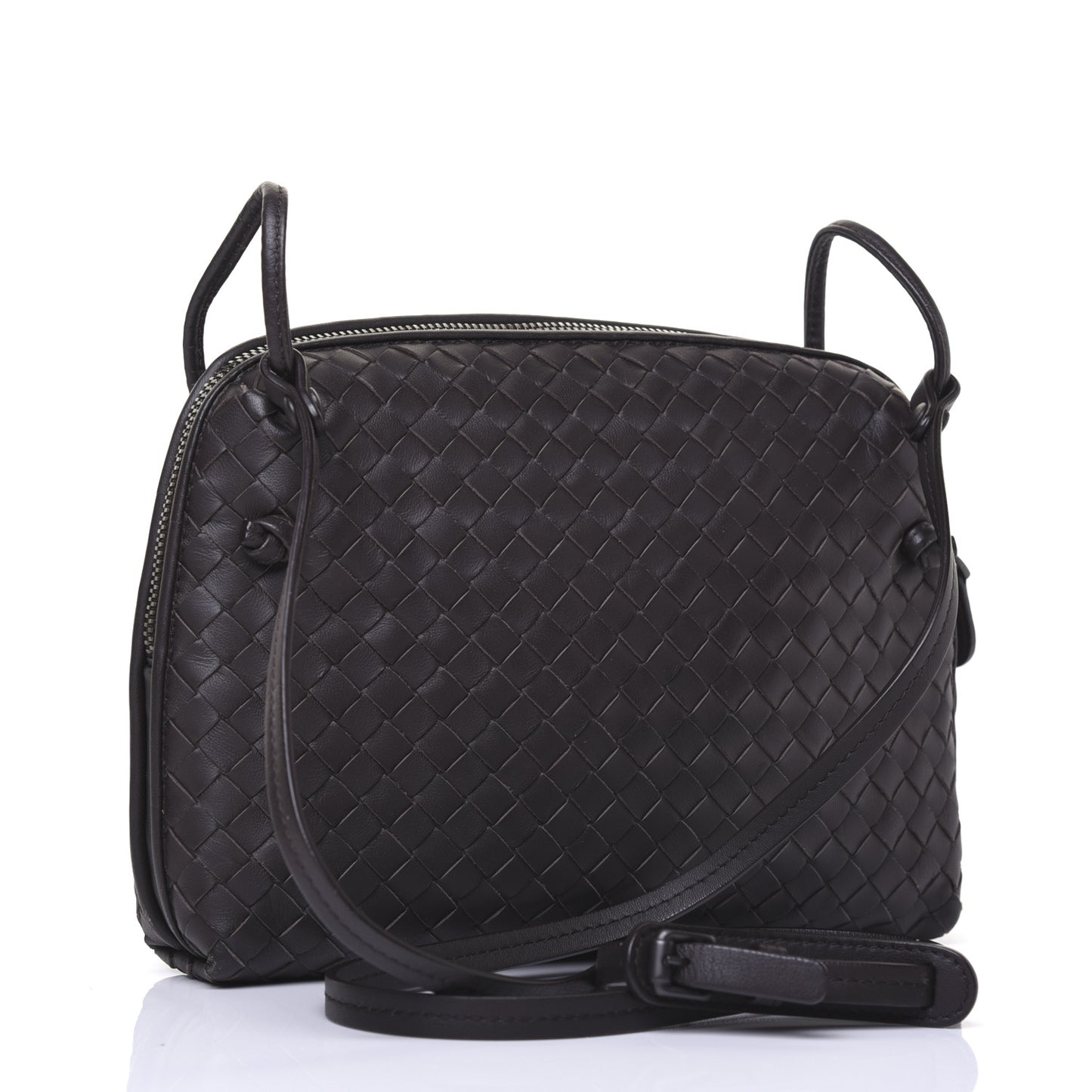 Nappa Intrecciato Nodini Bag Ebano