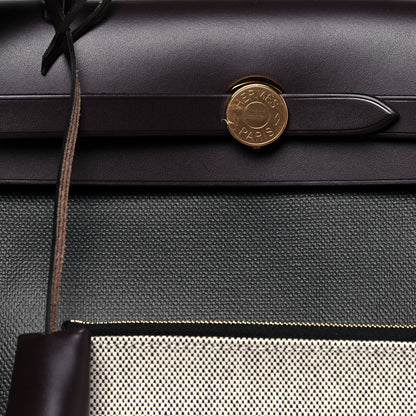 Hermes Toile H Berline Vache Hunter Herbag Zip PM 31 Black Ebene 5 of 10
