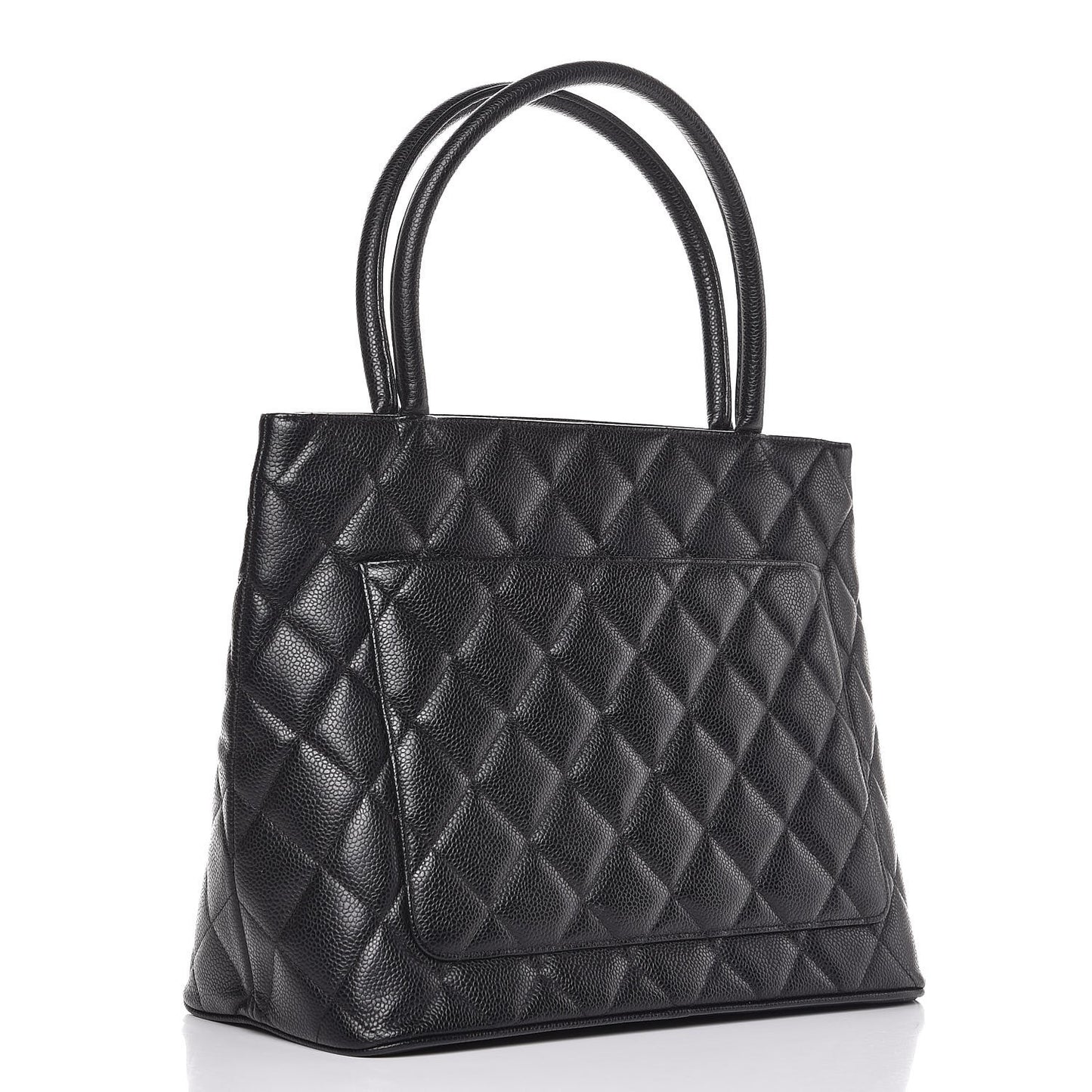Caviar Quilted Medallion Tote Black
