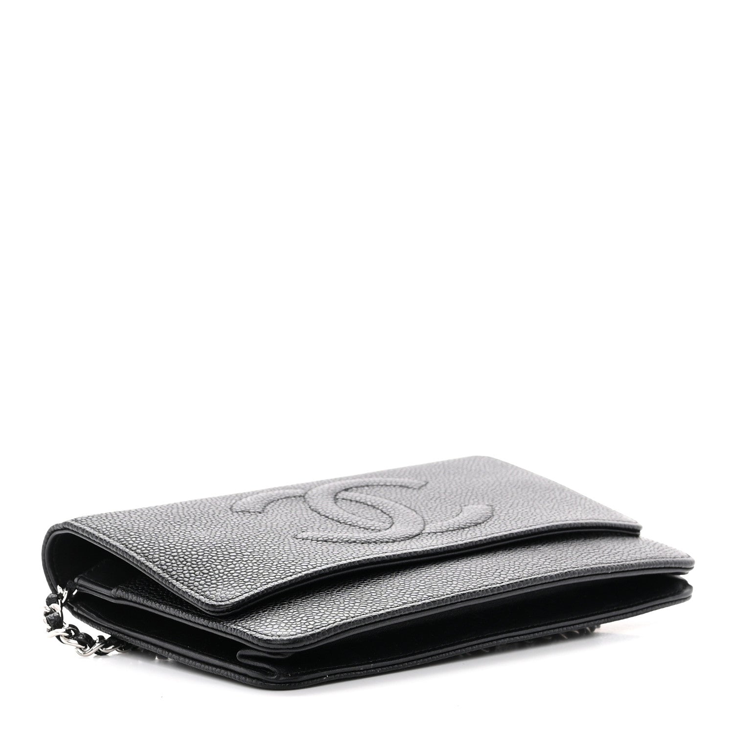 Chanel Caviar Timeless CC Wallet on Chain WOC Black 4 of 15