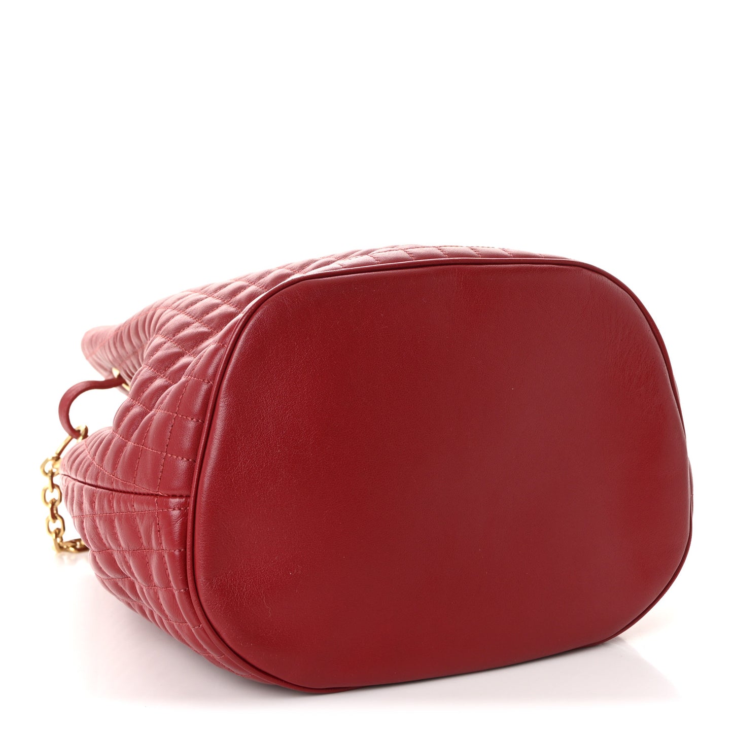 Calfskin Quilted Small C Backpack Red