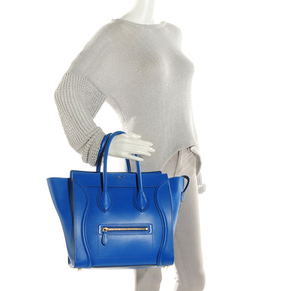 Celine Palmelato Calfskin Mini Luggage Electric Blue 2 of 8