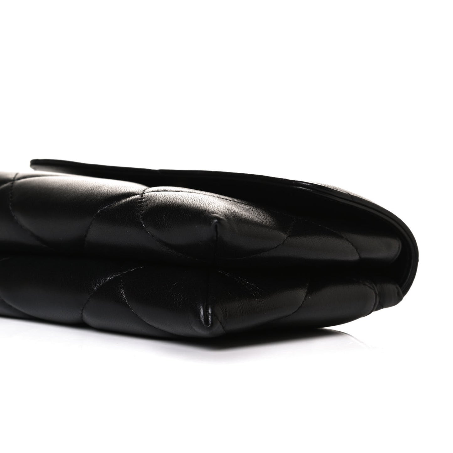 Lambskin Quilted Chanel 19 Flap Clutch Black