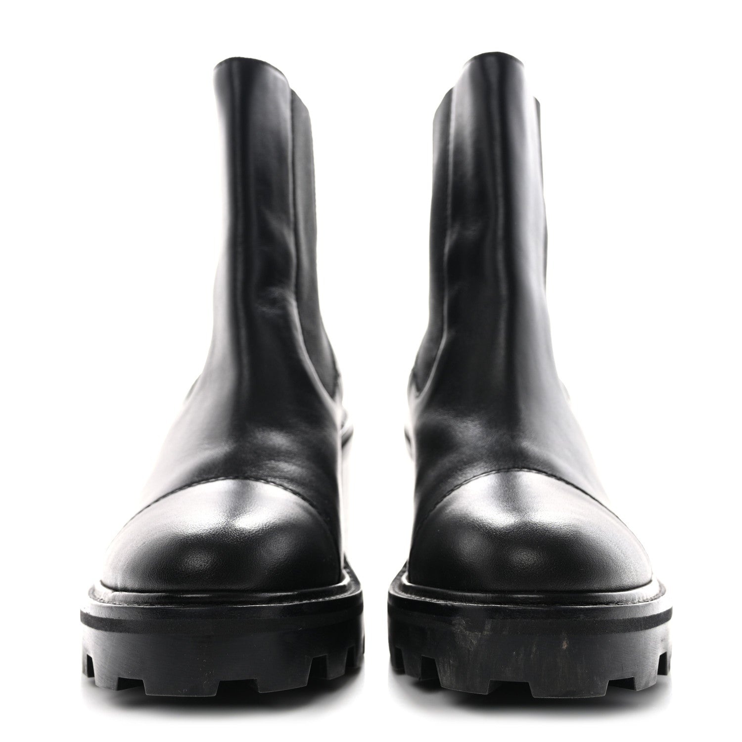 Jimmy Choo Calfskin Lug Sole Boots 36 Black 2 of 8