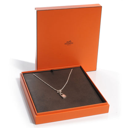 Hermes Silver Kelly Cadenas Pendant Necklace 6 of 6