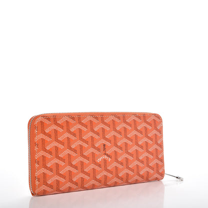 Goyard Goyardine Matignon Zip Around GM Wallet Orange 3 of 7