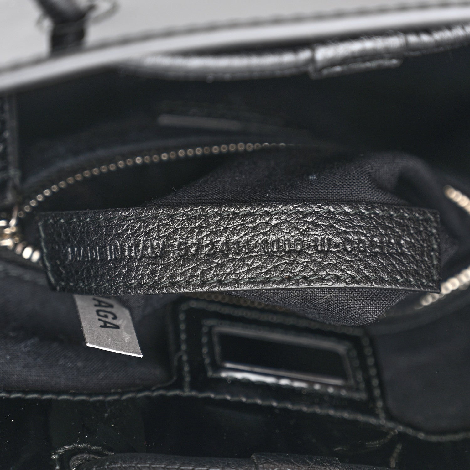 Balenciaga Patent Calfskin Logo Shopping Tote XXS Black 7 of 10