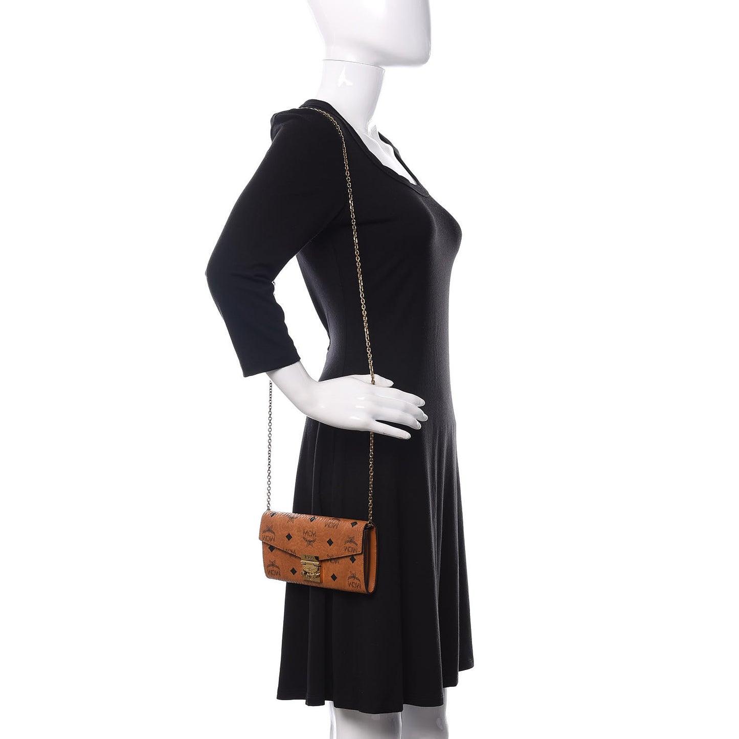 Visetos Large Patricia Wallet On Chain Cognac