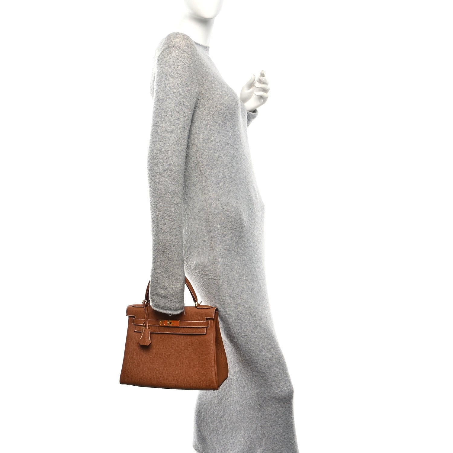 Hermes Togo Kelly Retourne 28 Gold 3 of 11