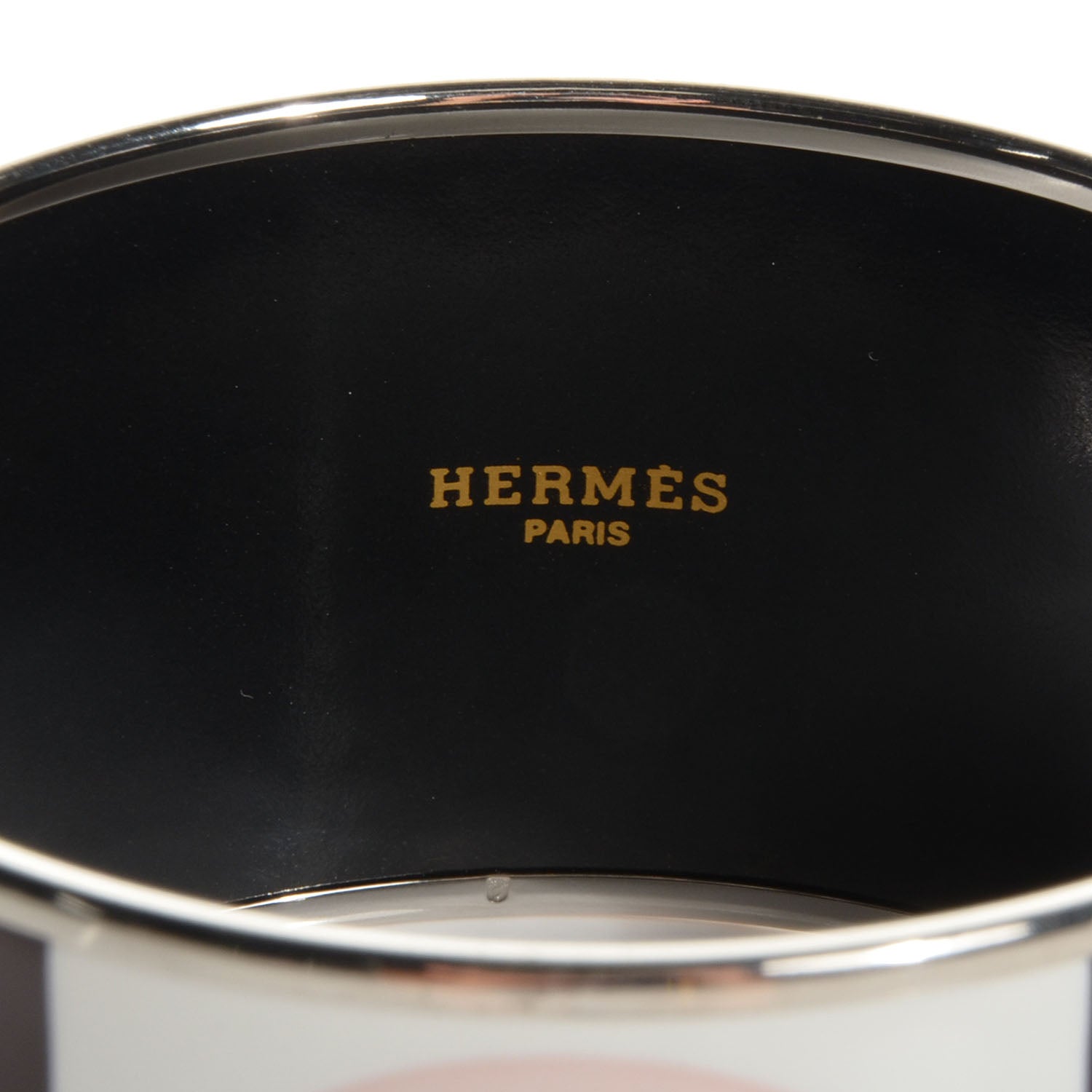 Hermes Enamel Printed Dot Extra Wide Bracelet 70 3 of 5