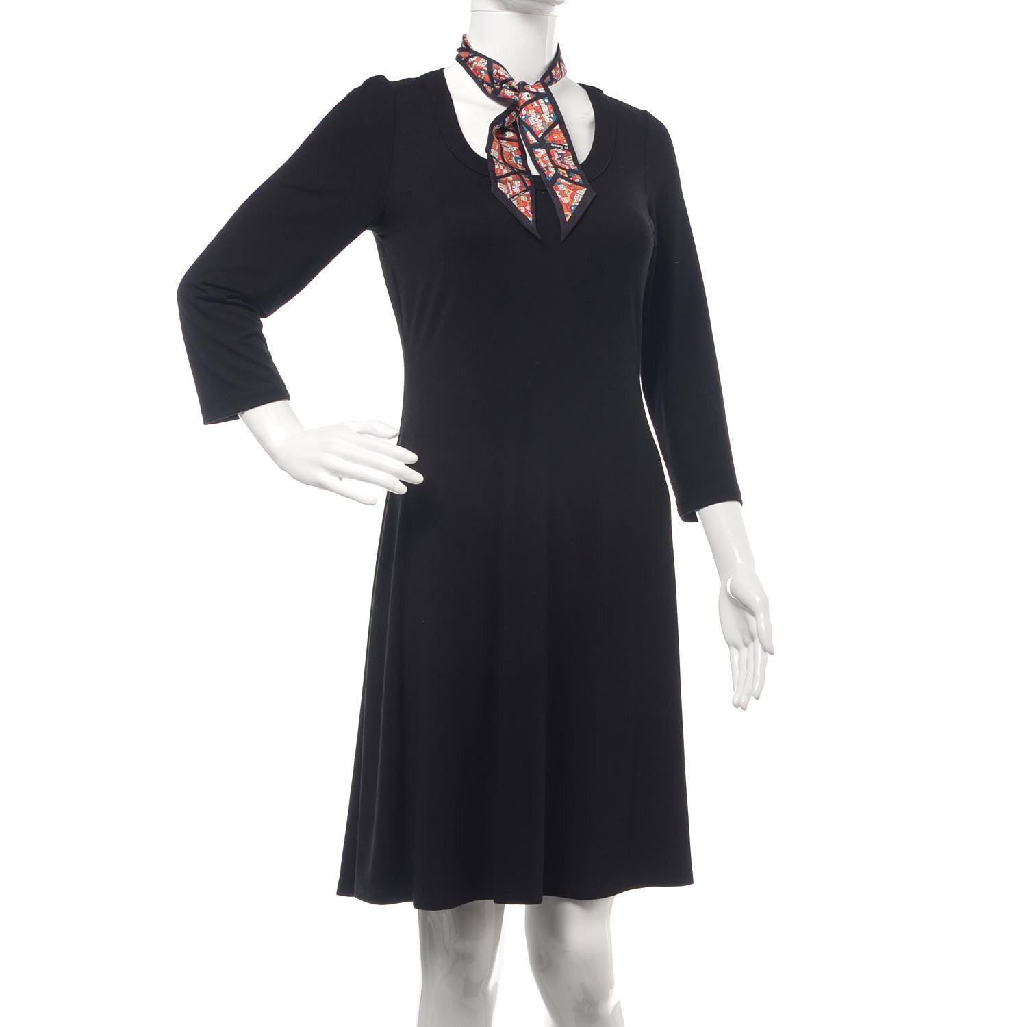Hermes Silk Rive Droite Rive Gauche Twilly Noir Brique Bleu 2 of 5