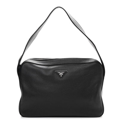 Prada Vitello Daino Shoulder Bag Black 1 of 13