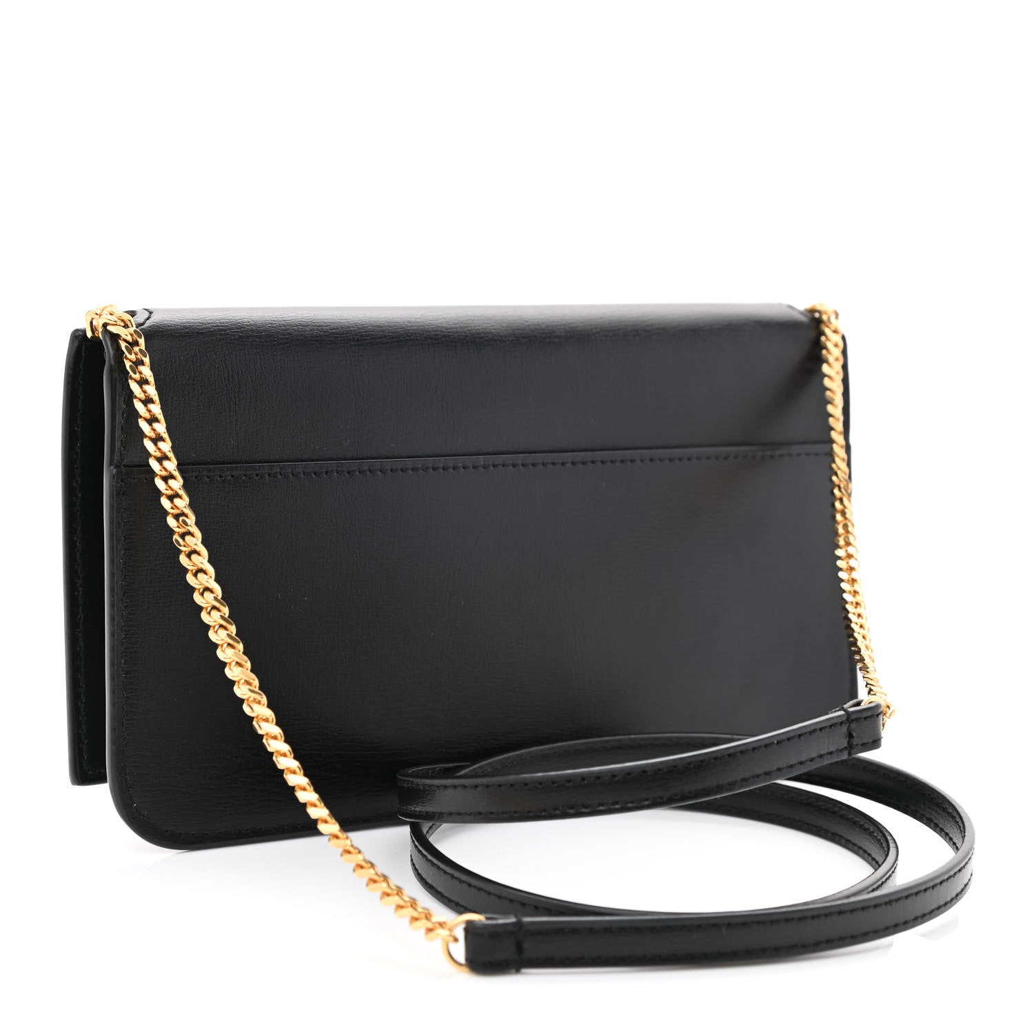 Saint Laurent Smooth Calfskin Monogram Phone Holder Crossbody Black 3 of 11