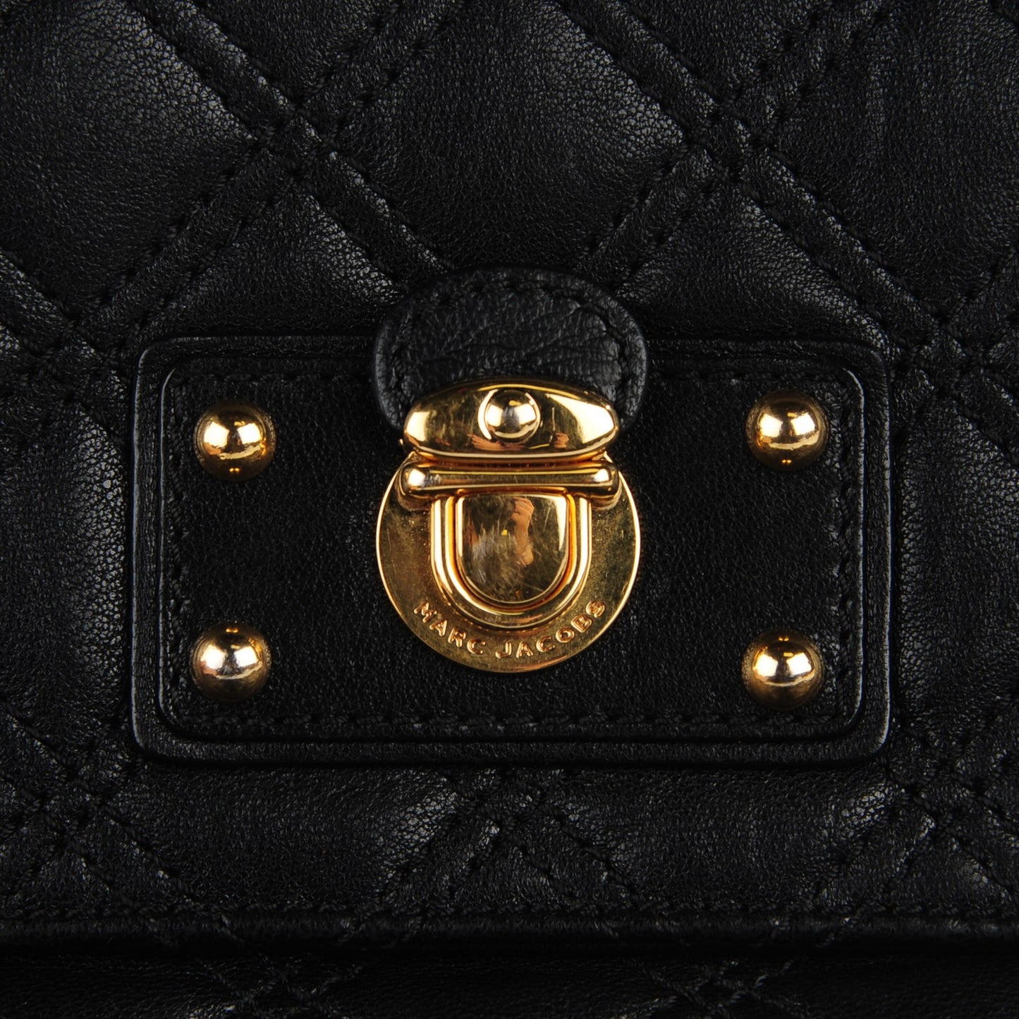 Lambskin Quilted The Large Single Flap Black