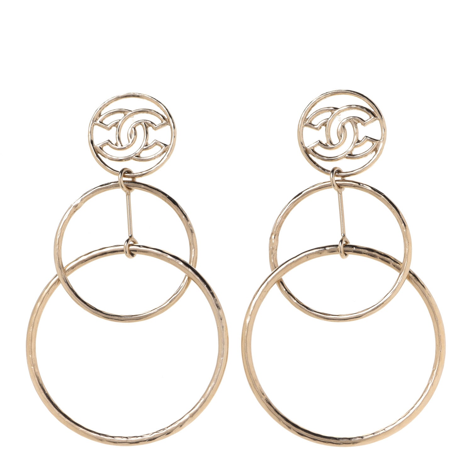 Chanel Hoop Cuba CC Earrings Gold 1 of 5