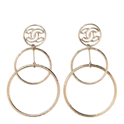 Chanel Hoop Cuba CC Earrings Gold 1 of 5