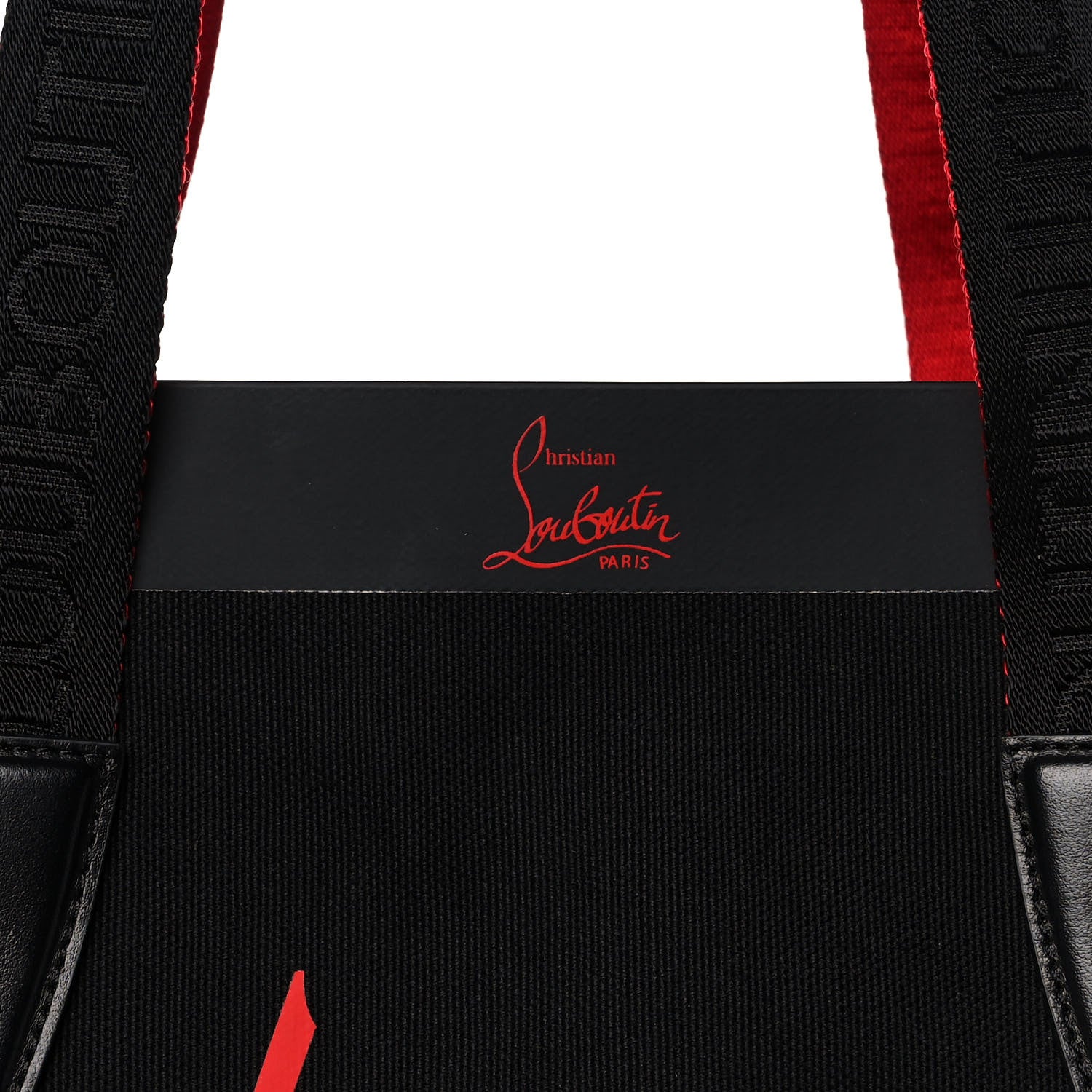 Christian Louboutin Braided Canvas Small Cabalace Shopper Tote Black 7 of 12