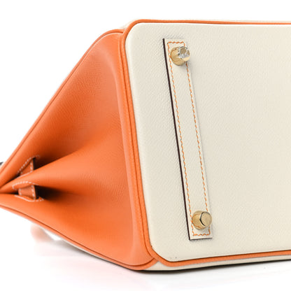 Hermes Epsom Horseshoe Birkin 30 Craie Abricot 7 of 9