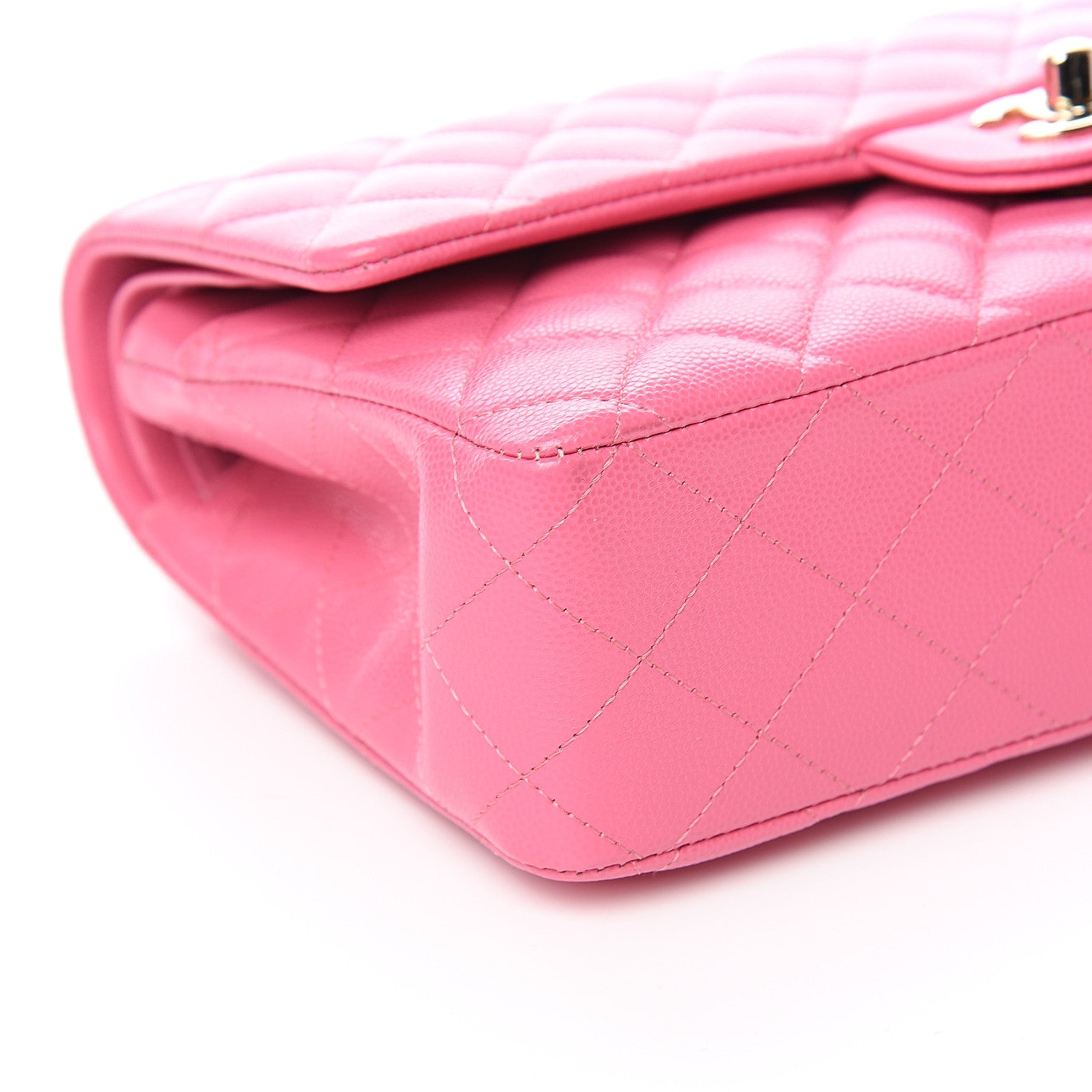 Chanel Caviar Quilted Medium Double Flap Pink 7 of 9