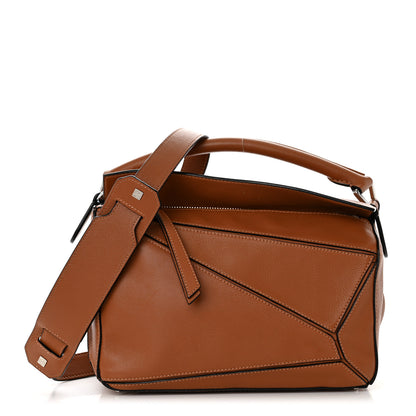 Loewe Calfskin Small Puzzle Bag Tan 1 of 11