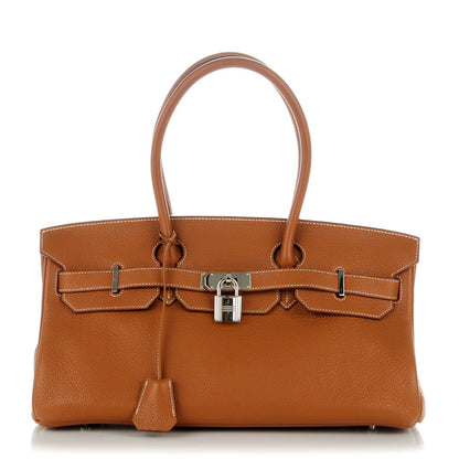 Hermes Taurillon Clemence JPG Shoulder Birkin II 42 Gold 1 of 26