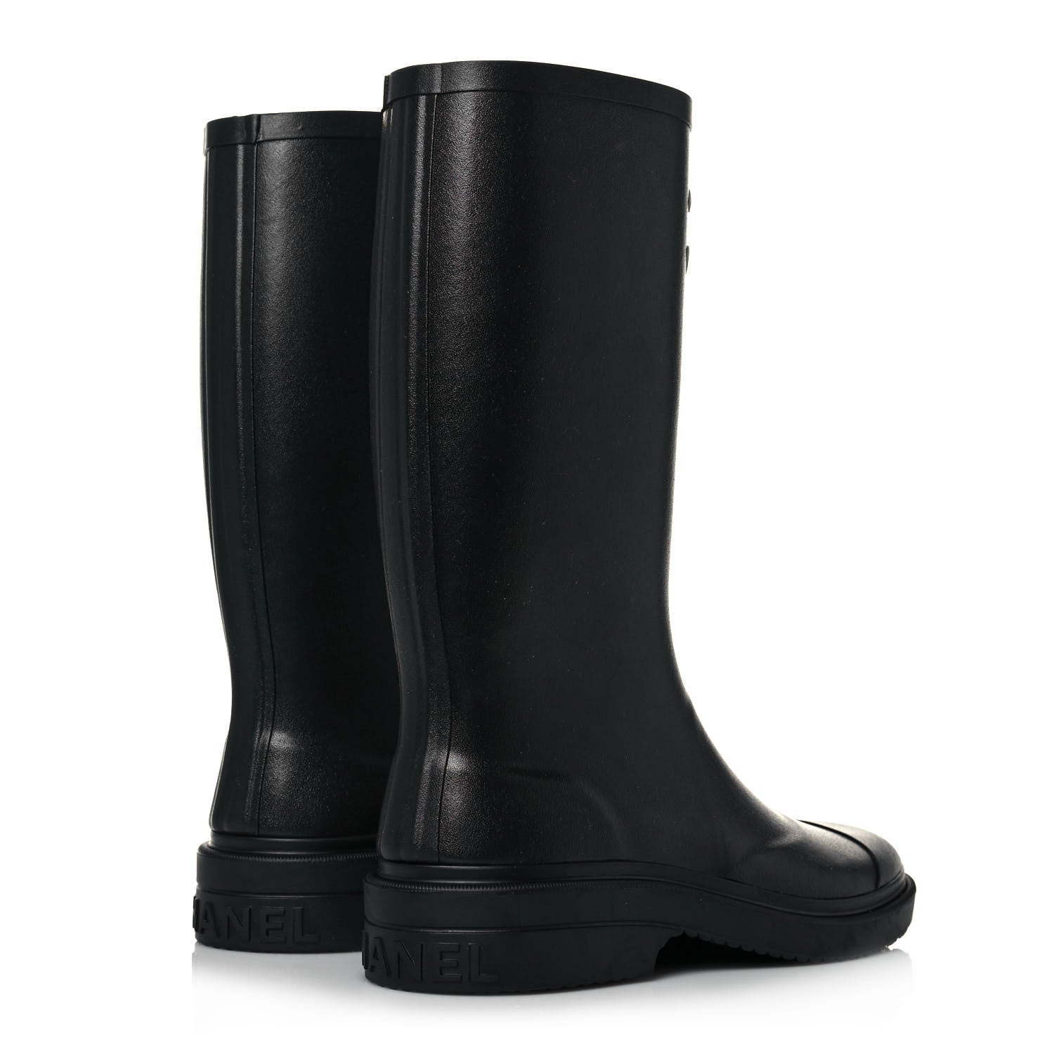 Chanel Caoutchouk CC High Boots 39 Black 4 of 7