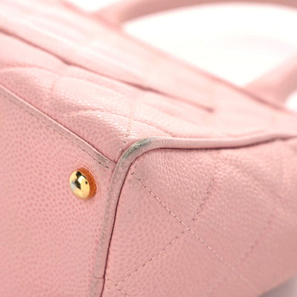 Chanel Caviar Quilted Small Bowler Pink 8 of 19