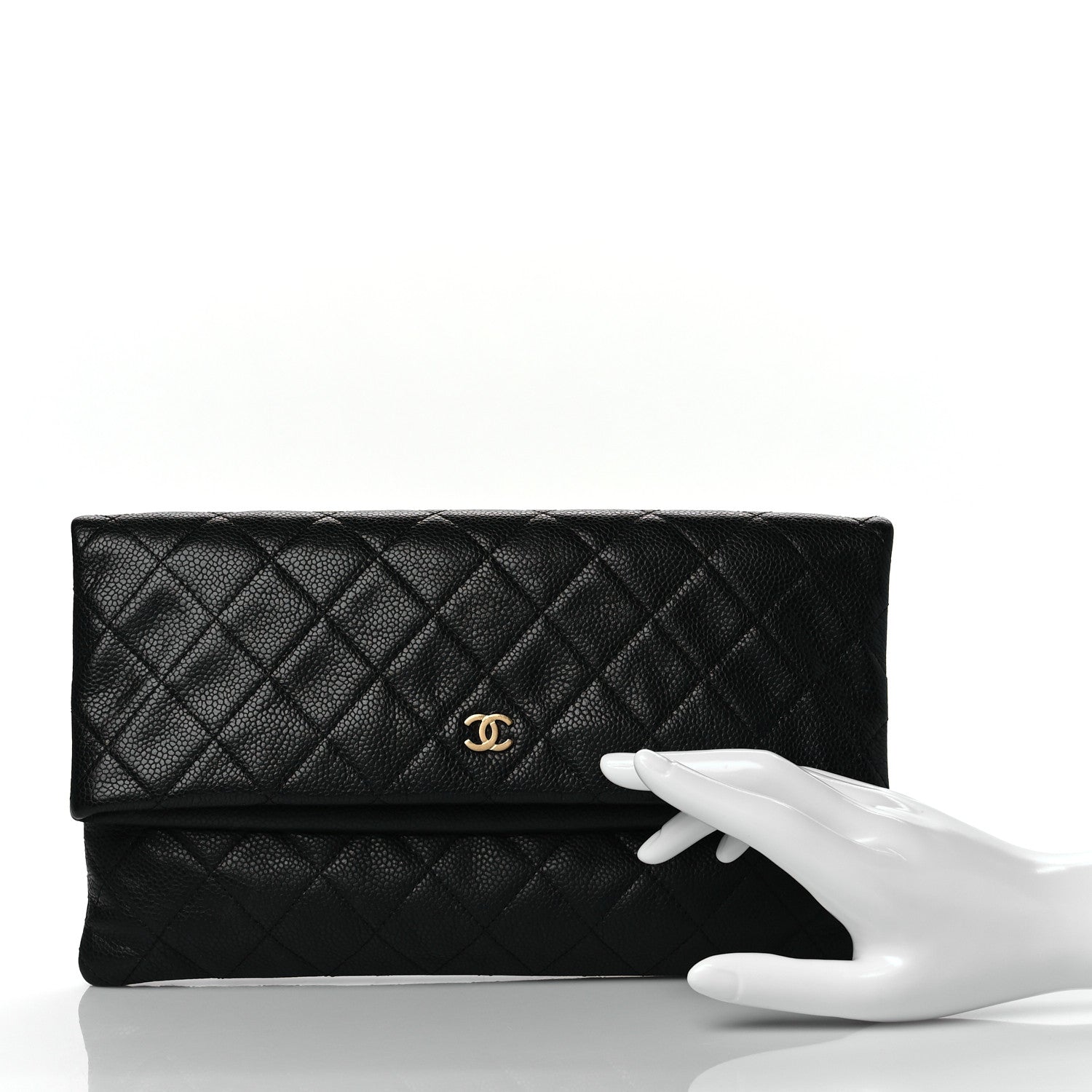 Chanel Caviar Quilted CC Beauty Clutch Black 2 of 11