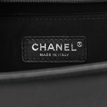 Chanel Caviar Chevron Quilted New Medium Boy Flap Black 6 of 10