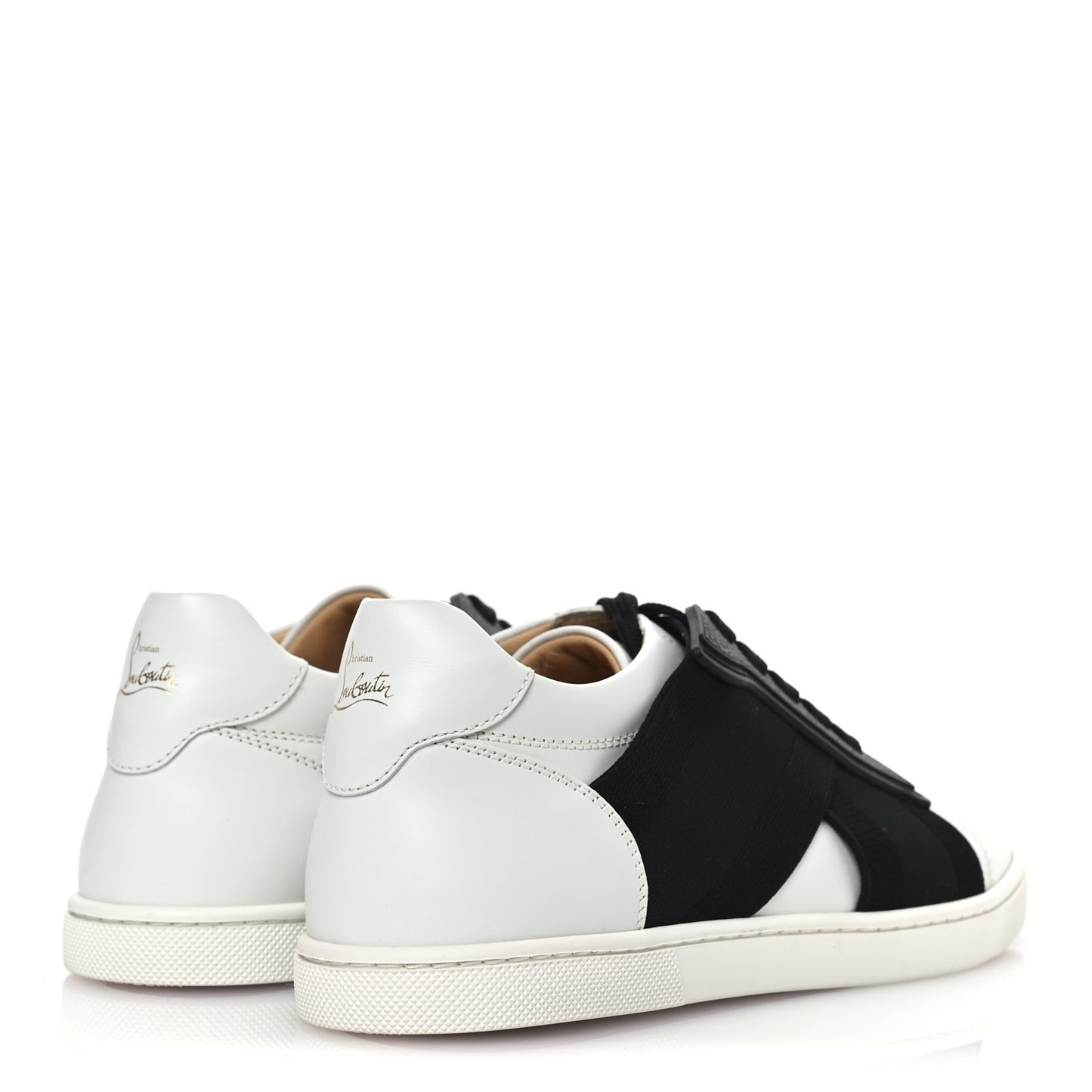 Calfskin Elastikid Donna Flat Sneakers 37 Bianco Black