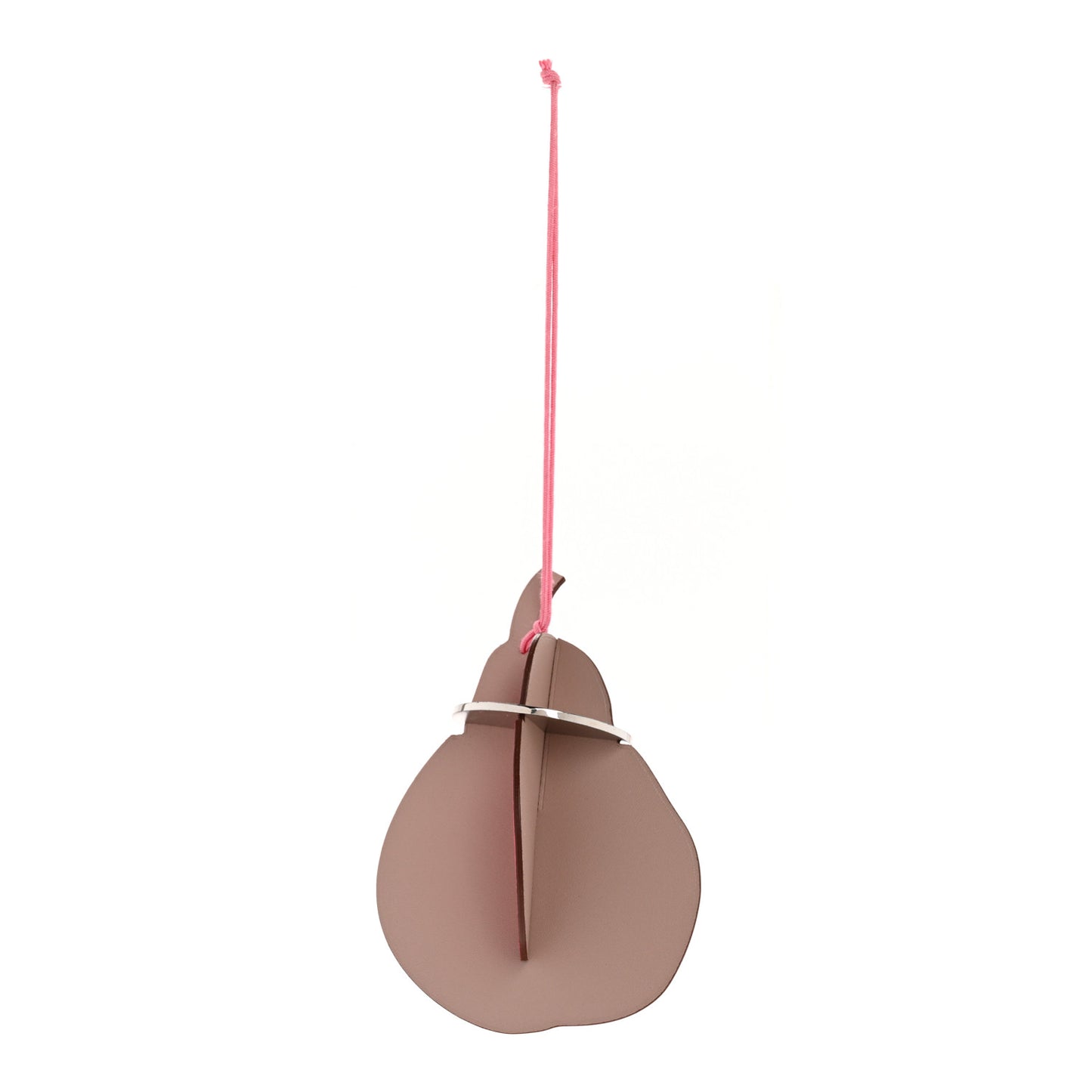 Epsom Swift Petit H Pear Bag Charm GM Rose Tyrien Argile