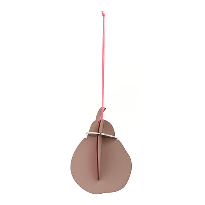 Hermes Epsom Swift Petit H Pear Bag Charm GM Rose Tyrien Argile 1 of 5