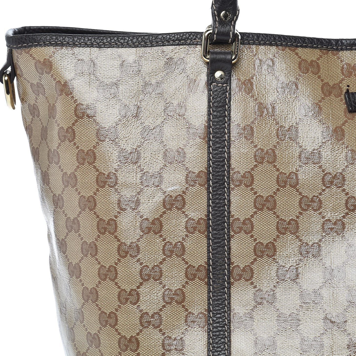 Crystal Monogram Large Joy Tote Beige Ebony Testa di Moro