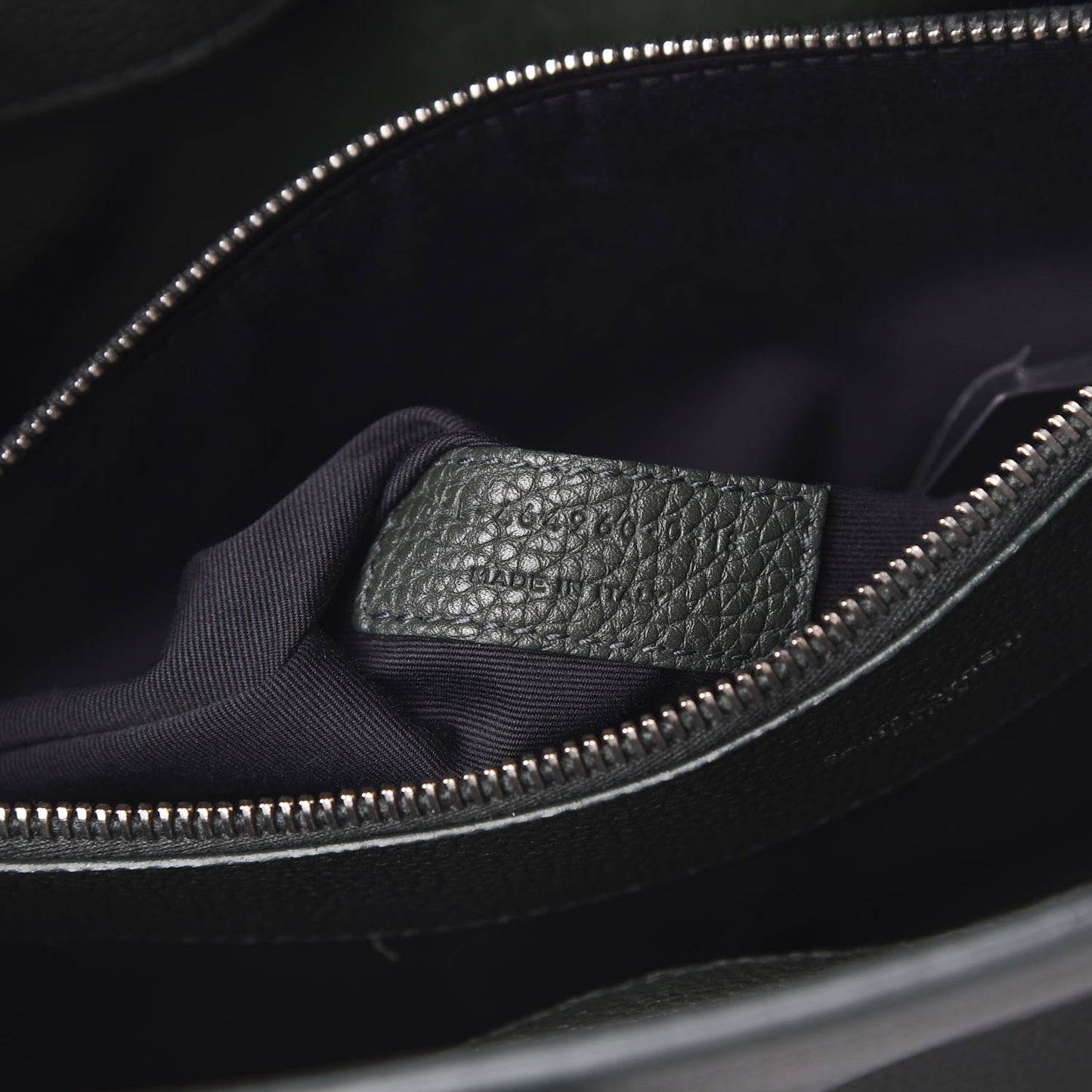 Grained Calfskin Small Supple Sac De Jour Dark Vert