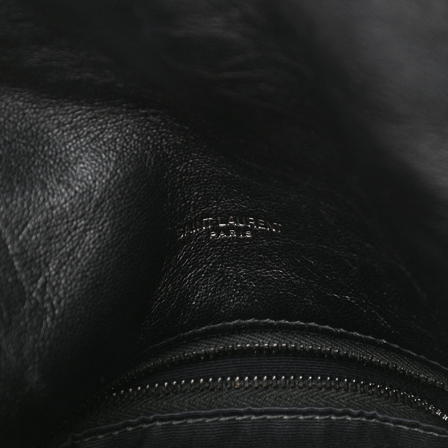 Lambskin Quilted Monogram Monochrome Small Loulou Puffer Chain Satchel Black