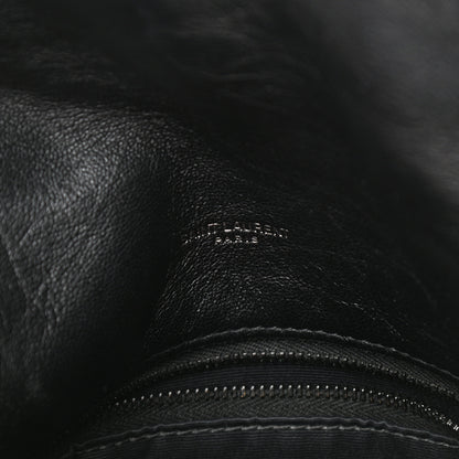 Saint Laurent Lambskin Quilted Monogram Monochrome Small Loulou Puffer Chain Satchel Black 6 of 10