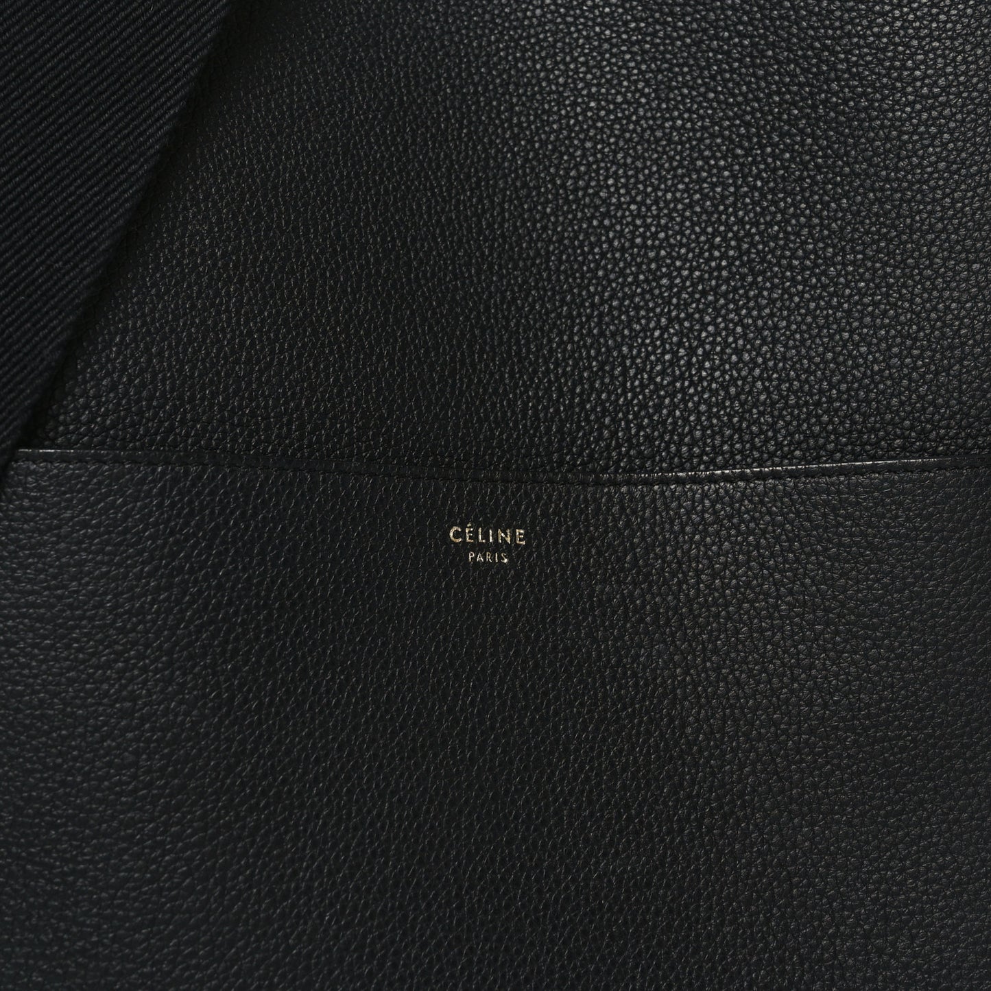 Soft Grained Calfskin Sangle Bucket Bag Black