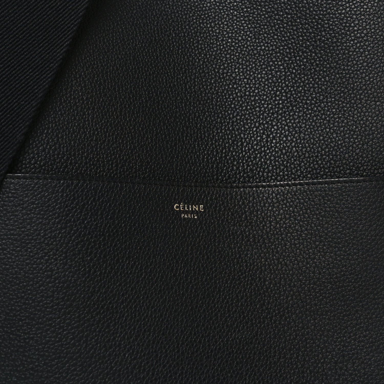 Celine Soft Grained Calfskin Sangle Bucket Bag Black 7 of 9
