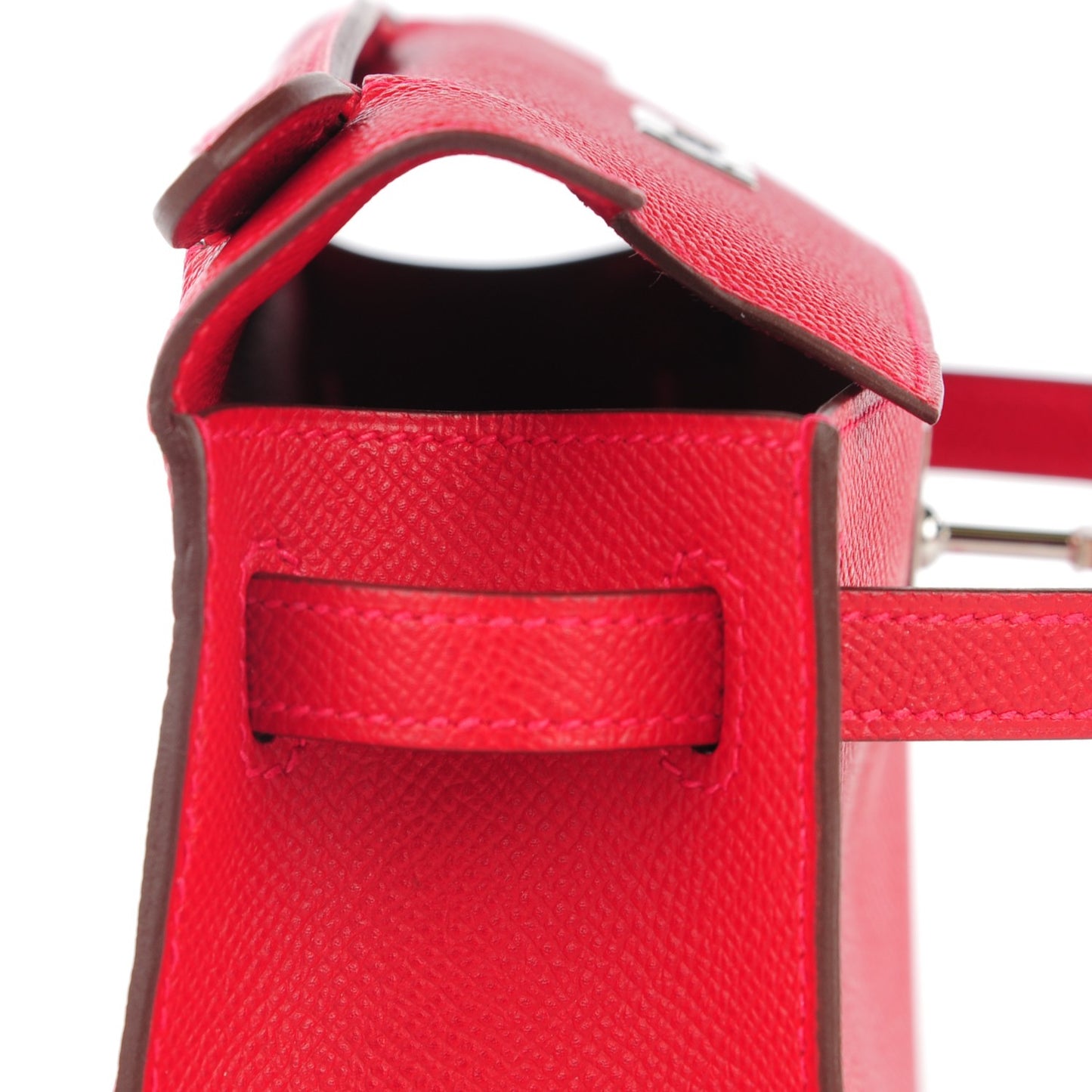 Epsom Kelly Pochette Clutch Rouge Casaque
