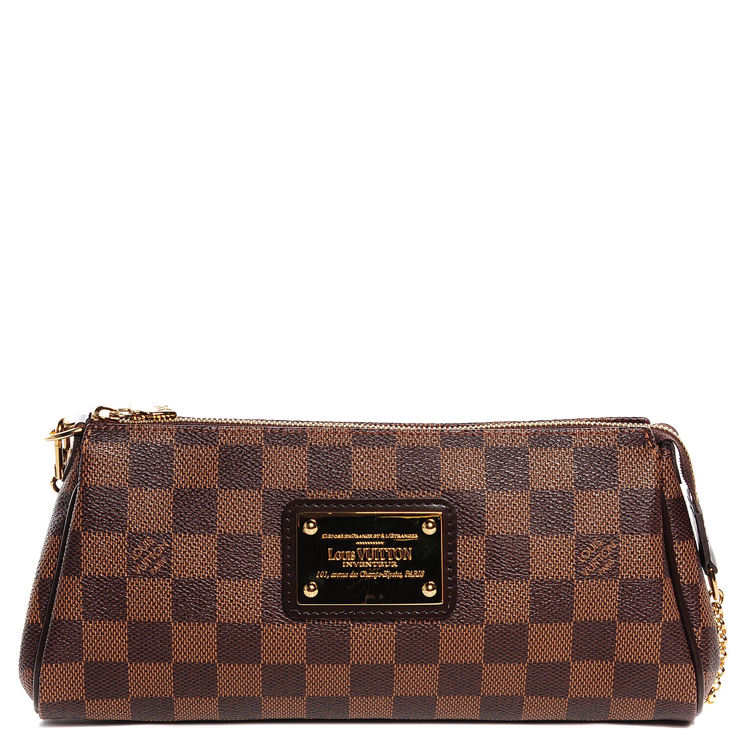 Louis Vuitton Damier Ebene Eva Clutch 1 of 8