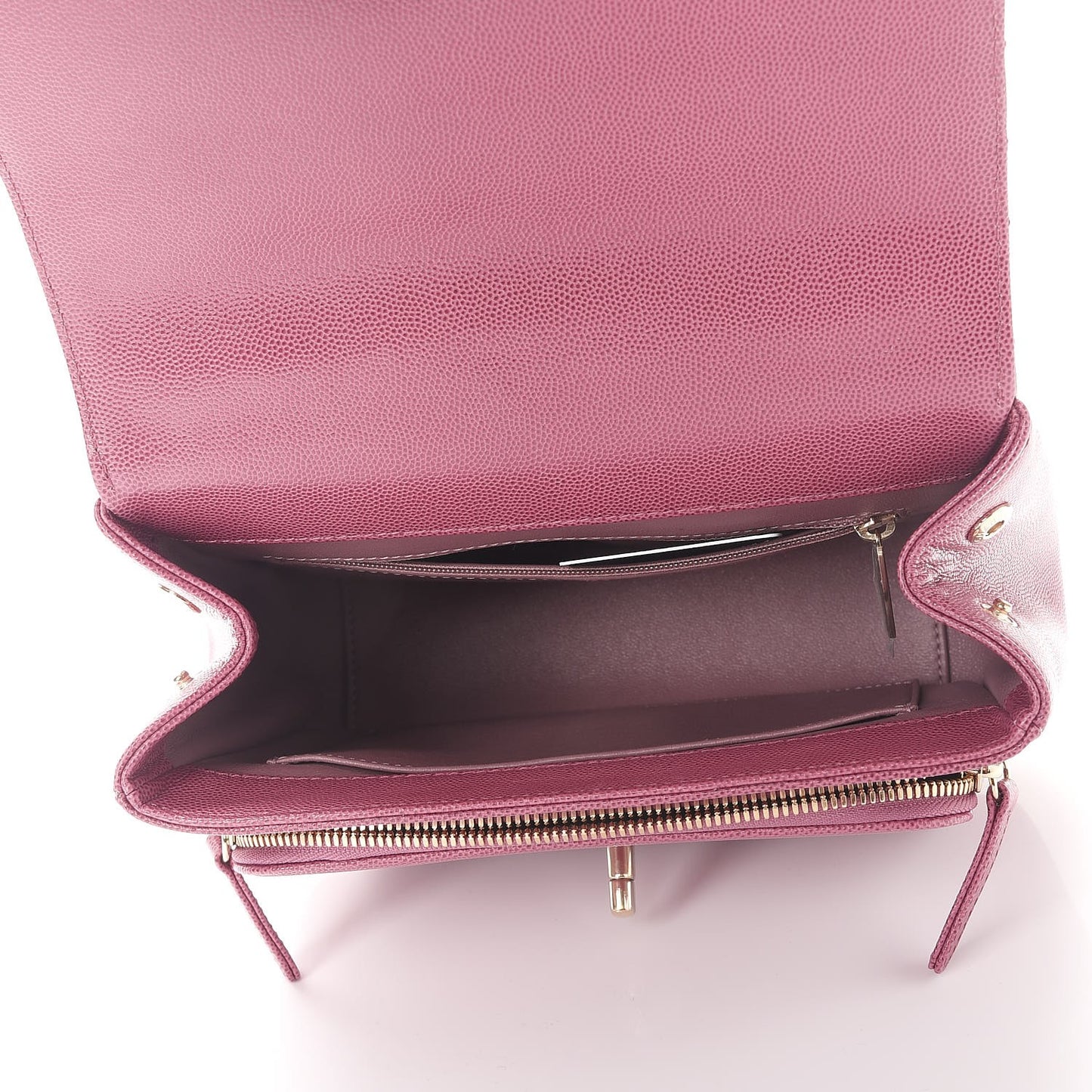 Caviar Quilted Small Business Affinity Flap Dark Pink