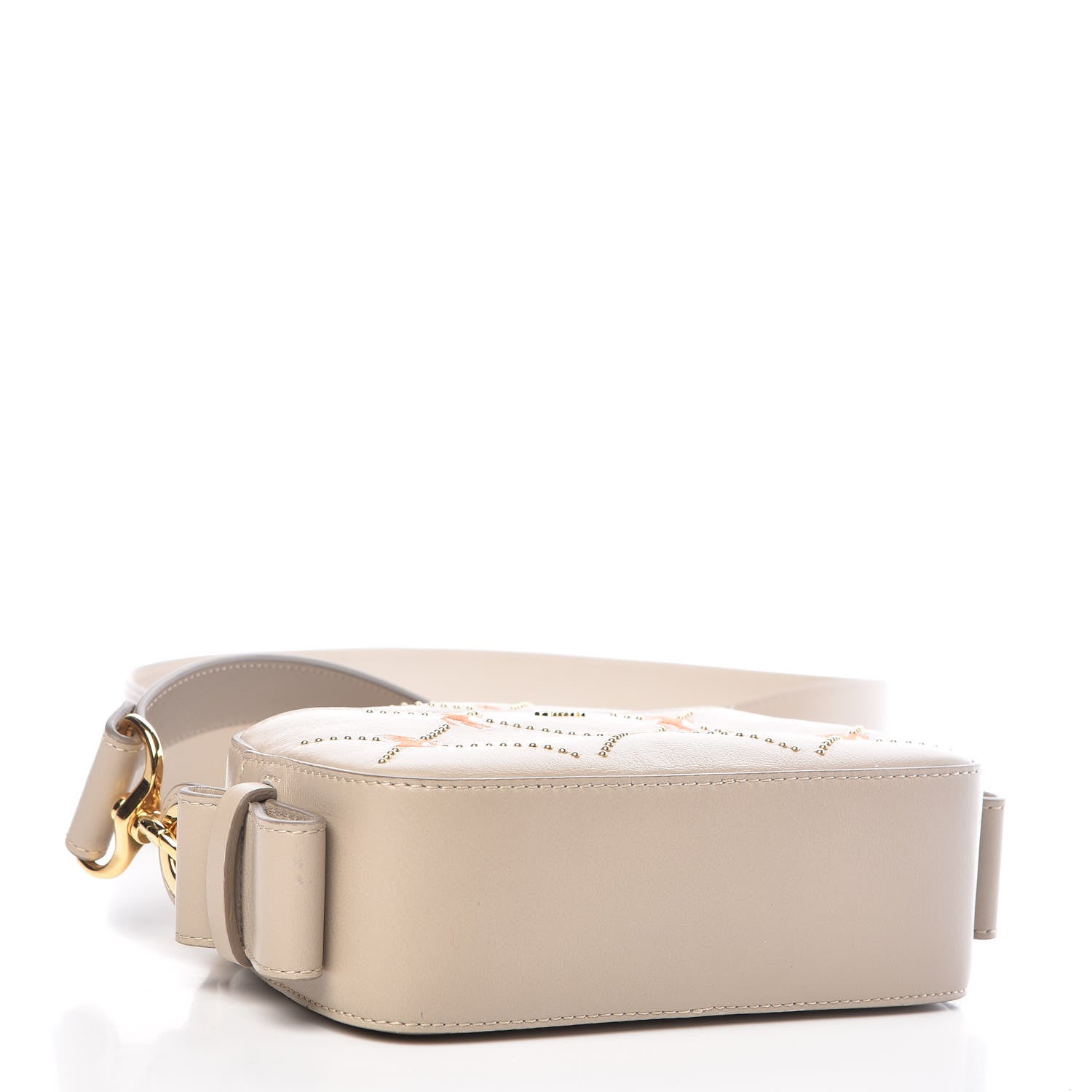 Chloe Smooth Calfskin Little Horses Embroidered Shoulder Bag Pastel Grey 5 of 10